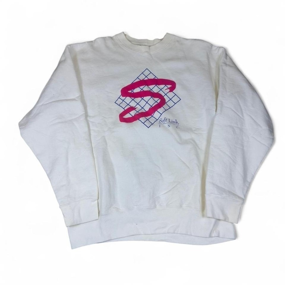 Vintage Fruit of the Loom Soft Link Inc Graphic Crewneck Sweatshirt‎